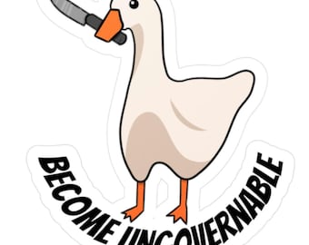 Pegatina de "El ganso se vuelve ingobernable" / Vinilo divertido (corte semi-cortado)