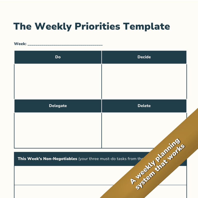 Priority Worksheet.pdf Eisenhower Matrix Planner | Priority Planner Printable | Time ...