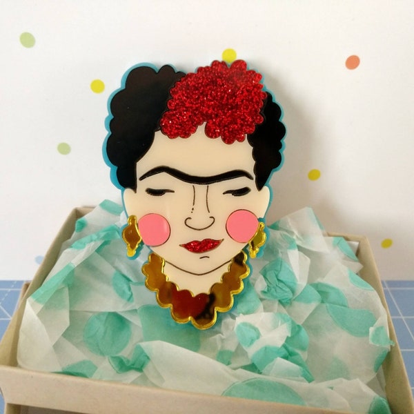 Perspex Frida broche