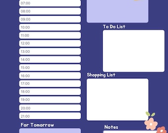 Minimalist Daily Planner Template | Editable Schedule PDF (Instant Download)