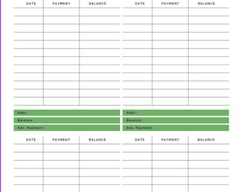 Debt Payment Tracker Printable Canva Template | Editable PDF Finance Tracker (Instant Download)