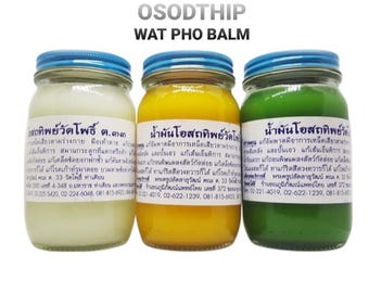 Bálsamo tradicional tailandés auténtico Wat Pho (blanco, amarillo y verde) 50, 100 y 200 g Masaje tailandés Bienestar