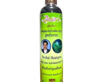 Thaise authentieke traditionele kruidenhaar natuurlijke shampoo, conditioner van Fresh Mee Leaf & Butterfly Pea