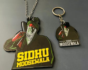 Sidhu Moosewala akryl nyckelring för bil | Tillbehör för punjabisk musikfan
