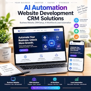 Business Website, CRM & AI Automation Solutions | Custom Development