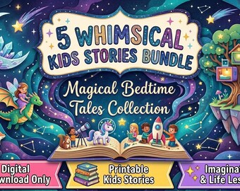 Raccolta di 5 storie fantastiche per bambini / Racconti magici della buonanotte (Download digitale)