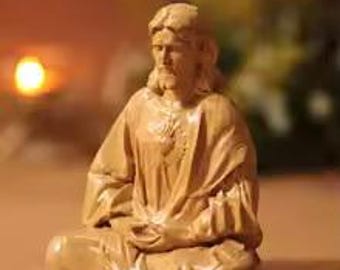 Statua del Sacro Gesù: statuetta cattolica in resina per la decorazione della casa, regalo cristiano