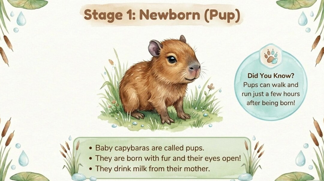 Capybara Life Cycle Printable , Digital , Pdf - Etsy