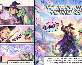 Illustrazione di un mago fantasy - Poster unico con un personaggio magico (Download digitale)