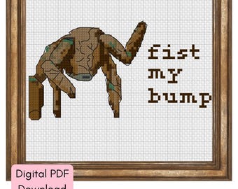 Rocky "Fist My Bump"-projektet Hail Mary korsstygnsmönster (PDF-nedladdning)