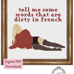 Tell Me Some Words Cross Stitch Pattern (Digital PDF Download)