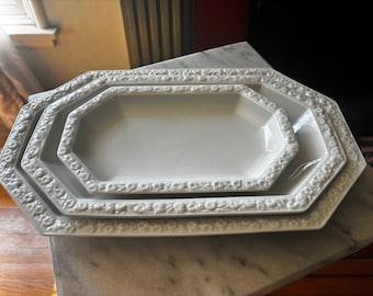 Rosenthal Maria White Porcelain 3-piece Serving Platter Set