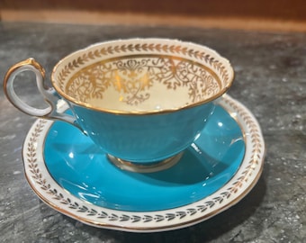Vintage Royal Chelsea Phoenix Wide Mouth Cup & Saucer Set