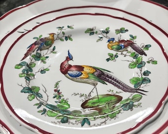 RARE Serving Set for 12, Spode Chelsea Birds No. 651133 (1949-1958), 65 pieces total