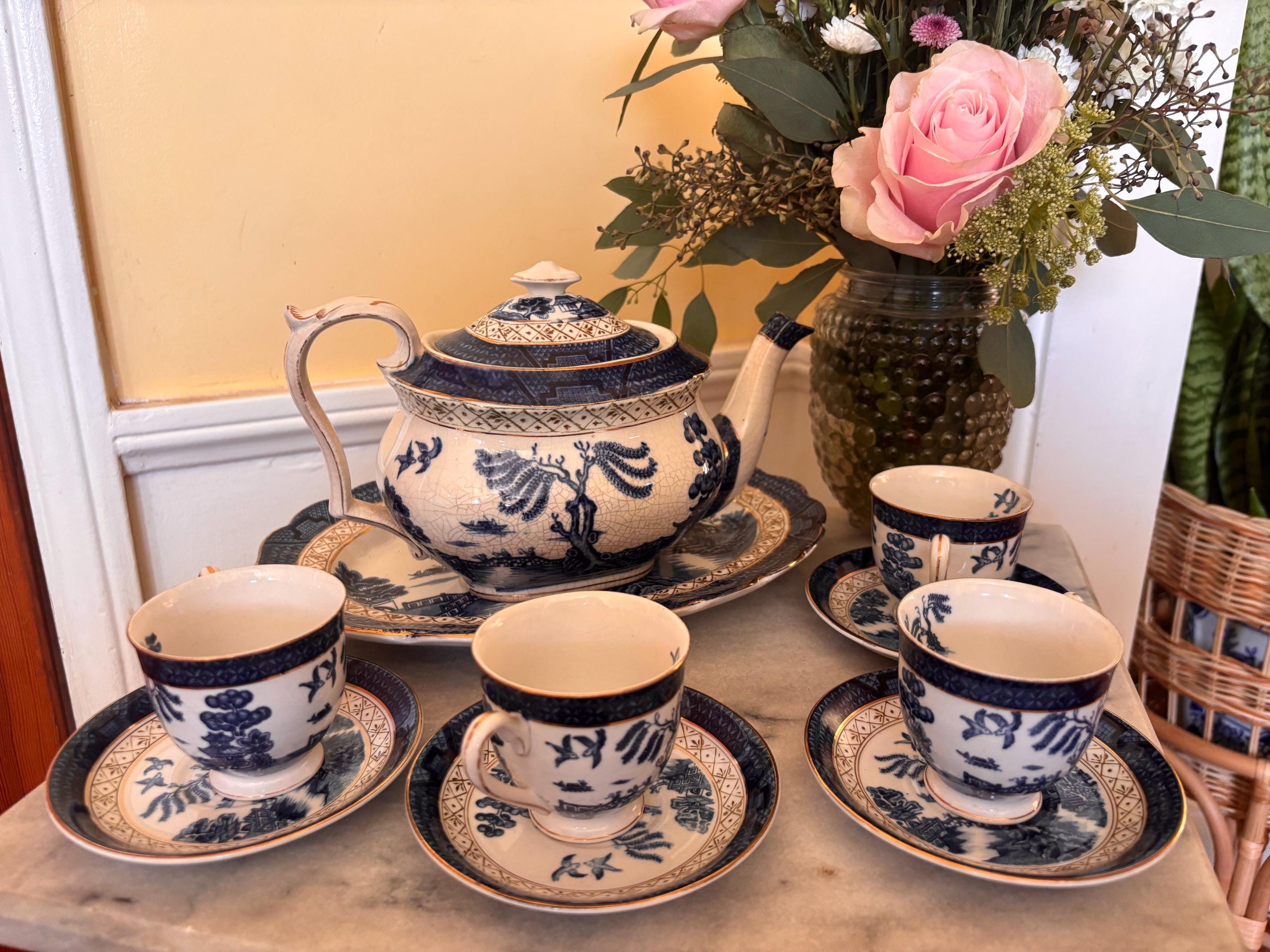 Booths Real Old Willow Teapot - Etsy