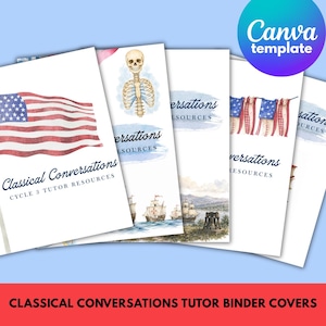 Portadas para carpetas de tutores de Classical Conversations® / Insertos para carpetas de acuarela del ciclo 3 / PDF imprimible / Descarga instantánea