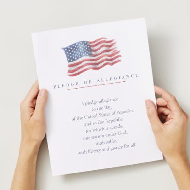Pledge Papper Pledge of Allegiance Printable Wall Art | Classical Homeschool ...