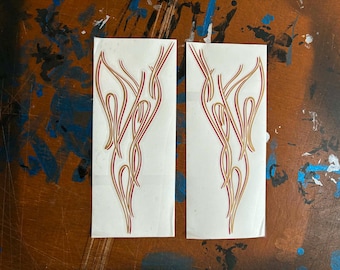 Flaming Sticker For custom motorcycle Type Harley Davidson PinStriping