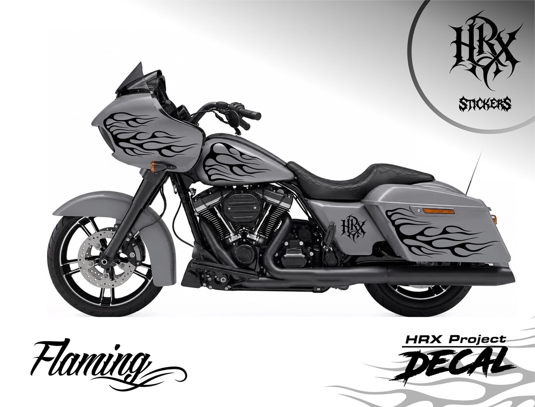 Ghost Flaming Decoration Kit for Bagger Motorcycles, Compatible With ...