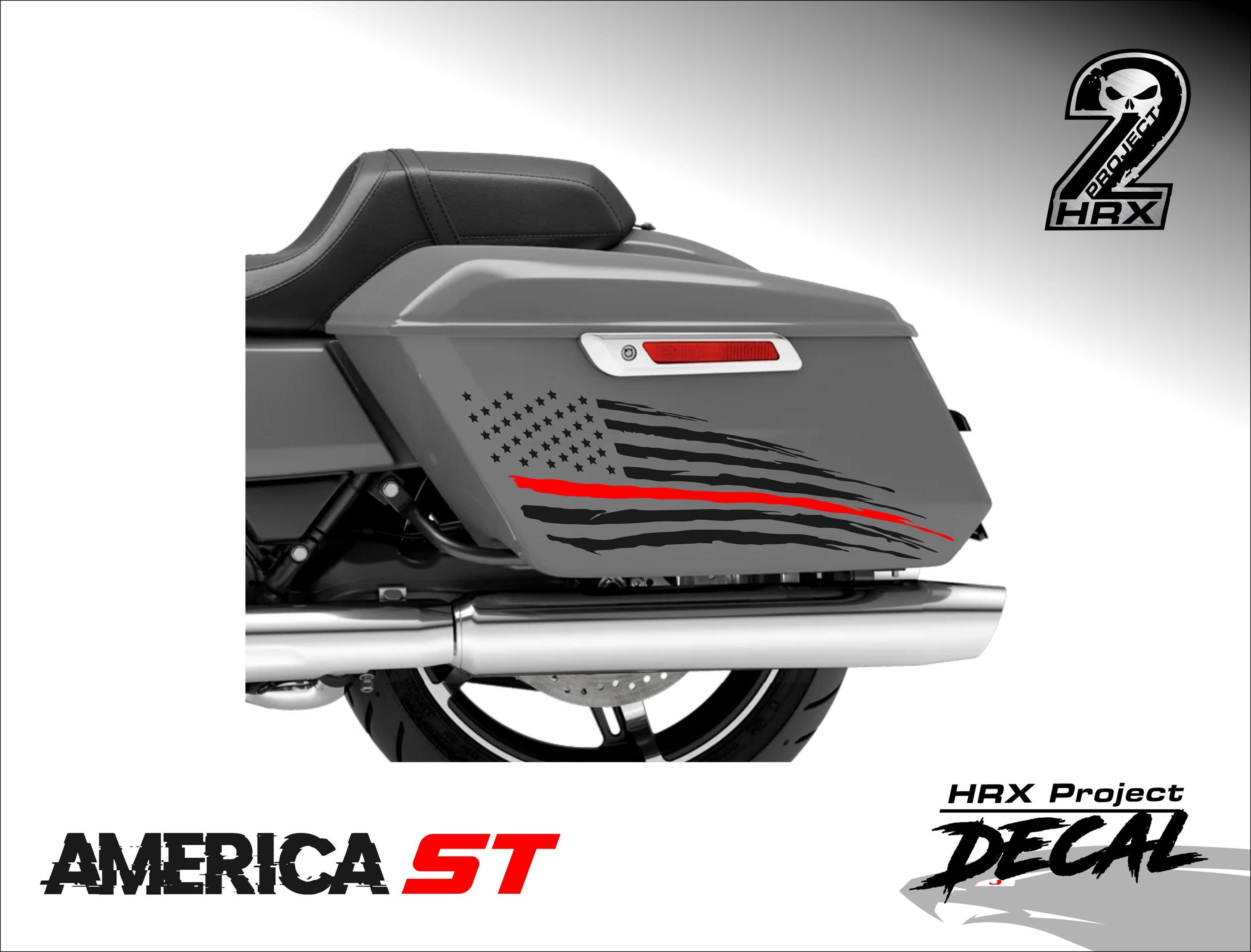 American Flag Sticker for Bagger Motorcycle Panniers, Compatible With ...