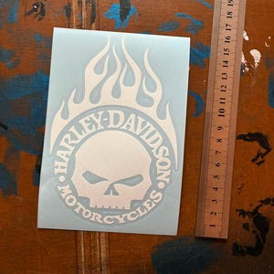 Harley Davidson Flammande Dödskalle