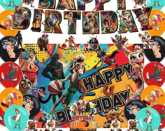 Basketball Birthday Party Decorations, Kids Sports Theme Party Supplies, Hoop Backdrop, Balloons, Cake Topper and Cupcake Decor Set