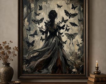 Victorian Gothic Wall Decor | Dark Feminine Wall Art | Witchy Aesthetic Decor | Gothic Nature Prints | Witchy Wall Art Printable