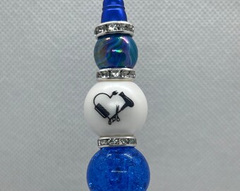 Hairdresser Hairstylist adorable beaded pen black ink great gift