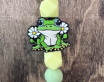 Frog adorable silicone bead keychain