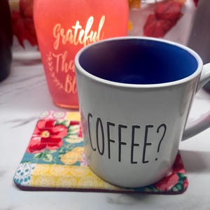 Floral patchwork Mug Cup Coaster fabric Coaster makes a great gift