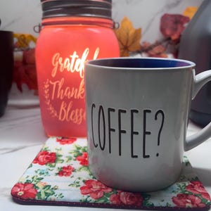 Floral Mug Cup Coaster fabric Coaster makes a great gift