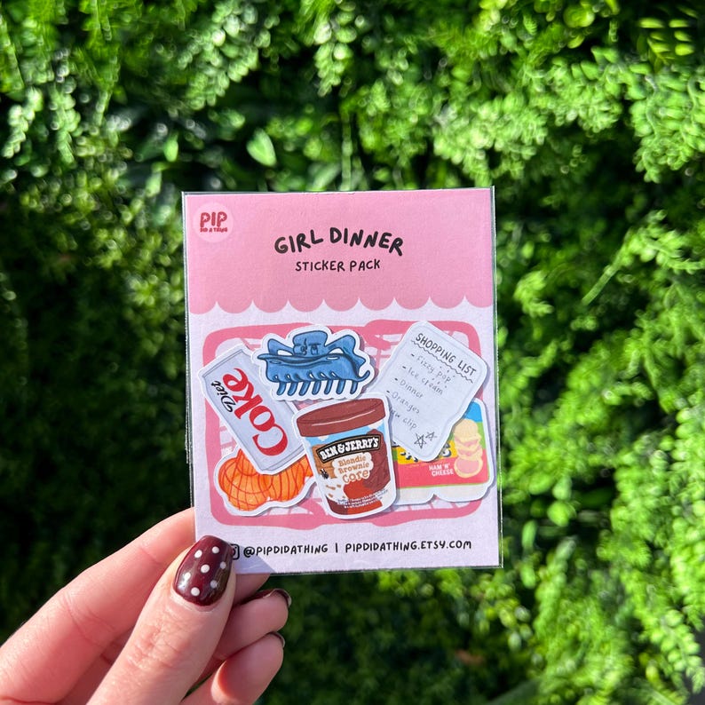 Girl Dinner Sticker Pack - Etsy