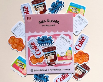 Girl Dinner Sticker Pack