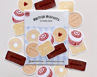 British Biscuits Tea Time Sticker Pack
