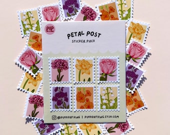 Petal Post Flower Stamp Sticker Pack