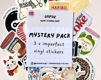 3 x Oopsie Vinyl Stickers Mystery Pack