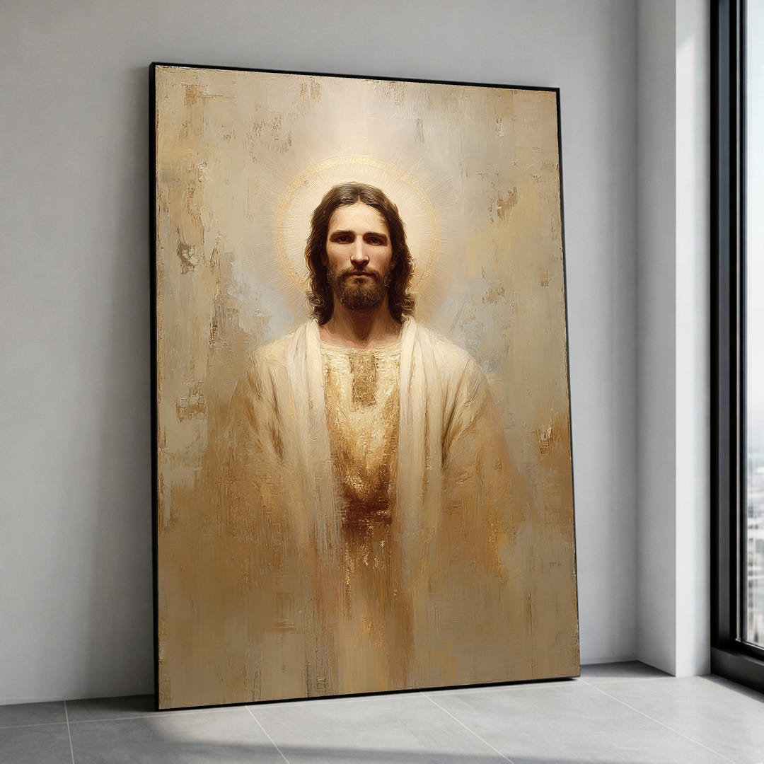 Jesus Christ Portrait Canvas, Religious Wall Art, Sacred Christian ...