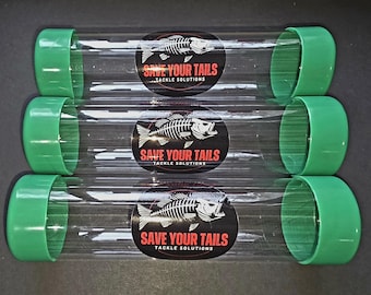 Paquete de 3 tubos Elite Tackle de 2x8 pulgadas – Organizador de almacenamiento de señuelos de pesca