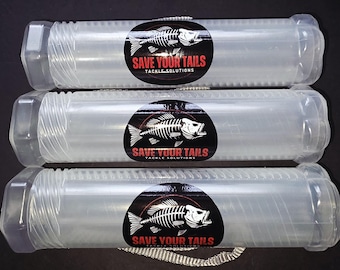 Tubo de aparejos Alabama Rig Umbrella Tackle Tube™: protectores de aparejos transparentes ajustables de 35,5 cm (paquete de 3)