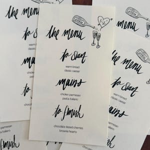 Custom Menu | Start, Mains, Finish