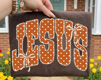 Jesus Fall PNG: Trendy Autumn Shirt Sublimation Design, Christian Faith Png PNG, Polka Dot Jesus PNG Digital Download