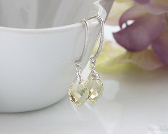 Lemon Quartz Earrings, November Birthstone