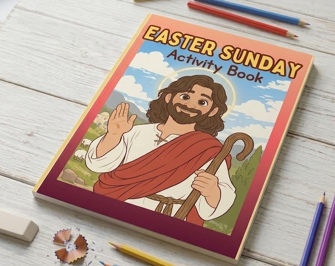 Christian Easter Activity Book & Sticker Set – Faith-Based Resurrection Lessons (Digital Download)