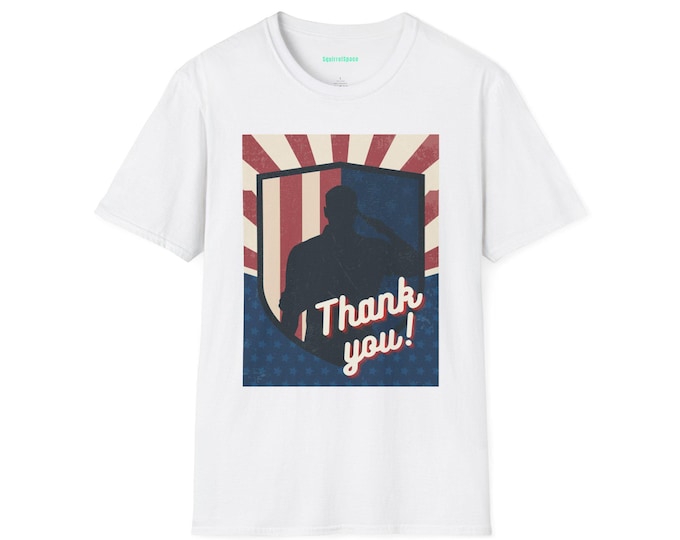 Thank You! Patriotic American Flag Silhouette T-Shirt