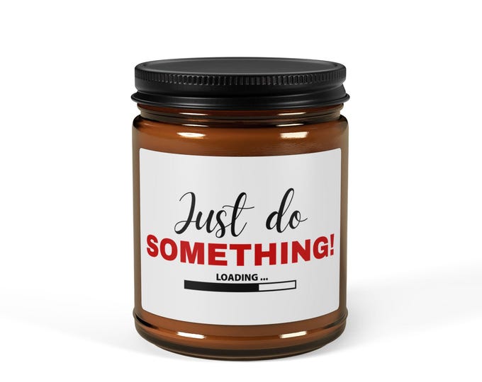 Motivational Loading Bar Candle, Encouragement Gift, Productivity Scented Soy Candle