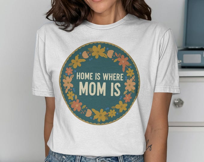 Floral Mom T-Shirt, Cottagecore Motherhood Top, Sentimental Mama Gift