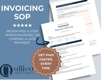 Invoicing SOP Template | Small Business Payment Follow-Up Process (Word Document)