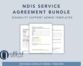 NDIS Service Agreement Template Pack | Disability Support Provider Forms