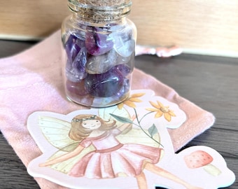 Tooth Fairy Gift Set | Magic Crystals, Fairy Jar, Lost Tooth Keepsake, Bedtime Tradition