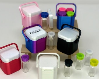 Retro Cooler 4-Vial 3mL Peptide Storage Case | Mini Cooler Vial Organizer